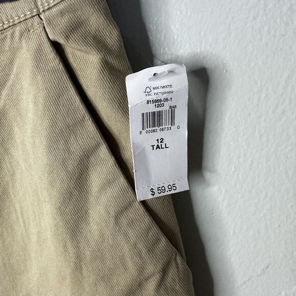 Gap Womens Pants Beige Size 12 Tall Straight Up Khaki High Rise Cotton Blend $80 - Picture 4 of 14